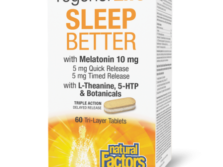 Natural Factors RegenerLife Sleep Better, 60 Tri-Layer Tablets For Cheap