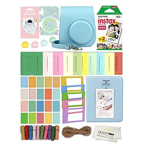 Fujifilm Instax Mini 11 Instant Camera with Case, 60 Fuji Films, Decoration Stickers, Frames, Photo Album and More Accessory kit (Sky Blue) Cheap