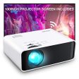 Projector, GooDee WiFi Mini Projector with Projector Screen, Synchronize Wireless Video Projector LED 1080p Full HD, Portable Home Movie Projector Compatible with TV Stick DVD USB, iOS Android Phone on Sale