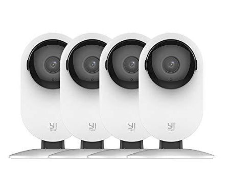 YI 4pc Security Home Camera Baby Monitor, 1080p WiFi Smart Indoor Nanny IP Cam with Night Vision, 2-Way Audio, Motion Detection, Phone App, Pet Cat Dog Cam - Works with Alexa and Google Sale