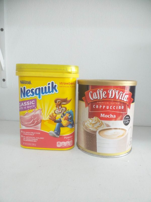 Bundle Nesquick Strawberry Powdered Drink 266g + Cafe D  Vita Premium Instant Cappuccino Mocha 453.6g Online now