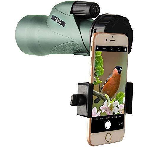 Gosky 12x55 High Definition Monocular Telescope and Quick Smartphone Holder - 2019 Newest Waterproof Monocular -BAK4 Prism for Wildlife Bird Watching Hunting Camping Travelling Wildlife Secenery Online now