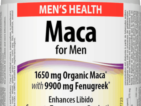 Webber Naturals Maca for Men 1650 mg Organic Maca with 9900 mg Fenugreek Online