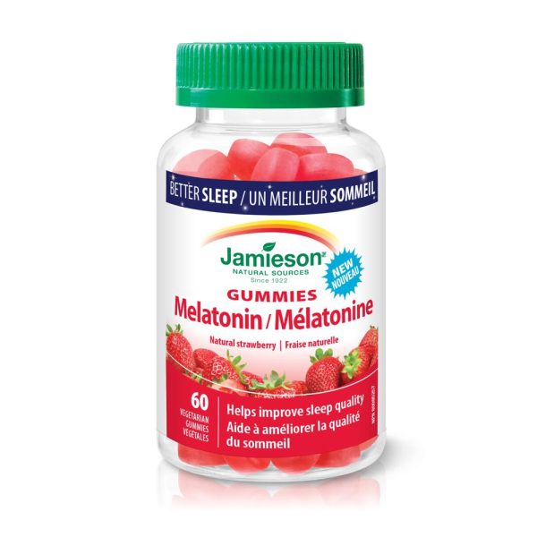 Jamieson Melatonin 60 Veg Gummies Strawberry on Sale