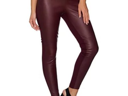 H by Halston Petite Faux Stretch Leather and Ponte Leggings, Petite 8 Online now