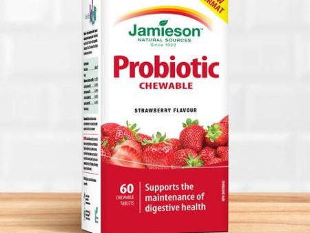 Jamieson Chewable Probiotic, Strawberry Yogurt, 60 tabs Online now