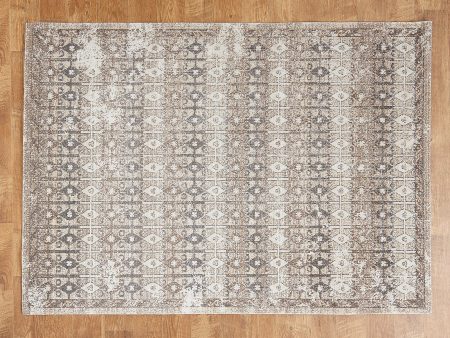 Barbara King 5  x 7  Vintage Lattice Indoor Outdoor Rug Natural Taupe, Online