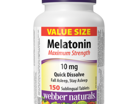 Webber Naturals Melatonin Easy Dissolve, 10 mg, 150 sublingual tabs (Value Size) Online Hot Sale