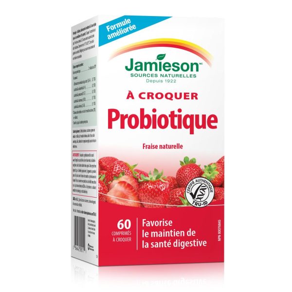 Jamieson Chewable Probiotic, Strawberry Yogurt, 60 tabs Online now