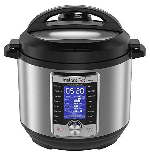 Instant Pot Ultra 60 Ultra 6 Qt 10-in-1 Multi- Use Programmable Pressure Cooker, Slow Cooker, Rice Cooker, Yogurt Maker, Cake Maker, Egg Cooker, Sauté, and more, Stainless Steel Black Fashion