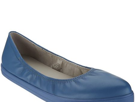 Lori Goldstein Collection Slip On Leather Flat with Elastic Supply