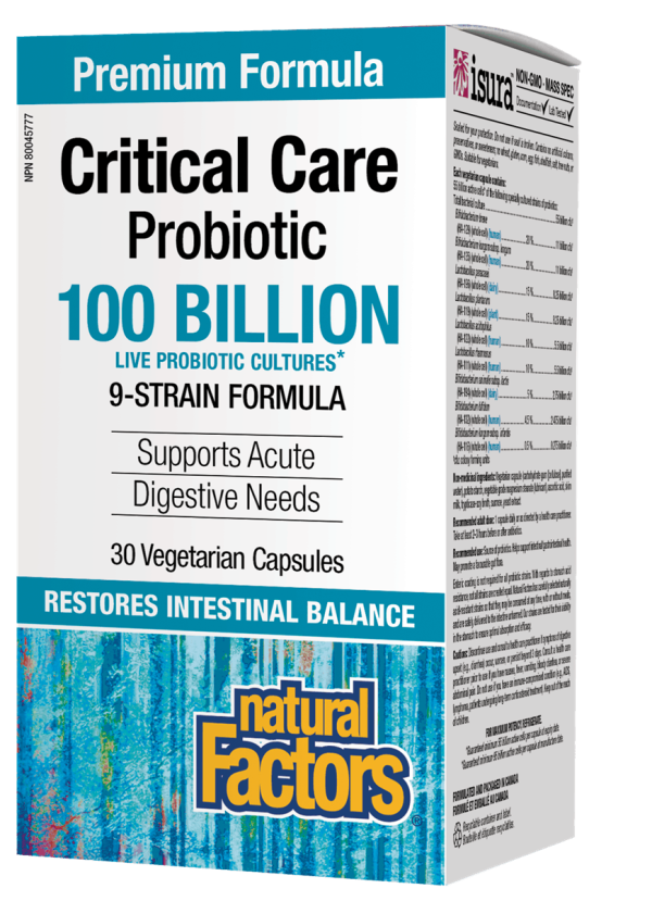 Natural Factors Critical Care Probiotic 100 Billion 30 veg caps Online now