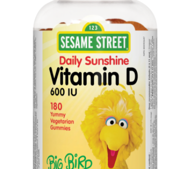 Sesame Street Vitamin D3 600 IU-Mixed berry, Peach and Strawberry, 180 gummies Online Hot Sale