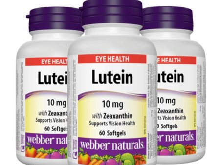 3 x Webber Naturals Lutein (10 mg) with Zeaxanthin, 180 caps Bundle Discount