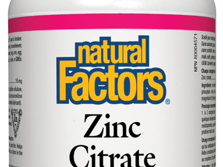 Natural Factors Zinc Citrate, 15mg, 90 tablets For Cheap