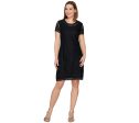 Isaac Mizrahi Live! Stretch Lace Short Sleeve Dress **Royal Navy	 XX-Small Online