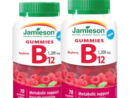 2 x Jamieson Vitamin B12 Gummy, 1200mg, 70 gummies Bundle For Cheap