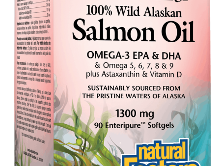 Natural Factors 100% Wild Alaskan Salmon Oil, 90 Softgels Fashion