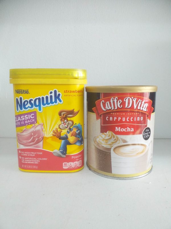 Bundle Nesquick Strawberry Powdered Drink 266g + Cafe D  Vita Premium Instant Cappuccino Mocha 453.6g Online now