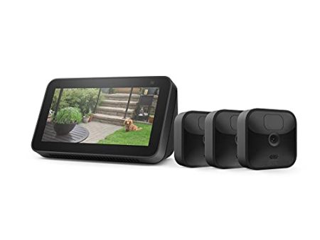 Blink Outdoor 3 Cam Kit bundle with Echo Show 5 (2nd Gen) Hot on Sale