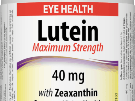 Webber Naturals Lutein with Zeaxanthin Maximum Strength, 40mg, 60 softgels For Discount