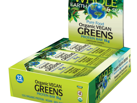 Natural Factors Organic Vegan Greens Protein Bar 12 x 75 g Fashion