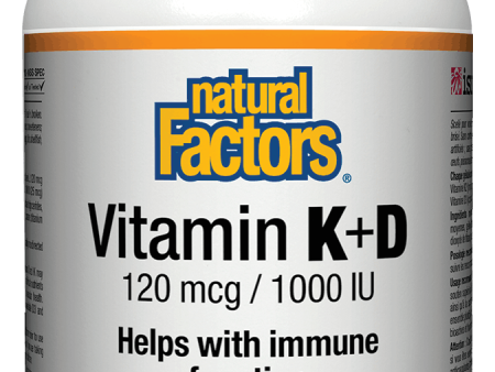 Natural Factors Vitamin K + D 120 mcg 1000iu 360 softgels For Cheap