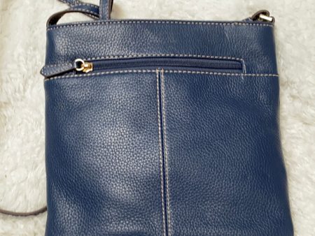 G.I.L.I. Leather Front Pocket Crossbody - Lucca Midnight Blue, Online Hot Sale