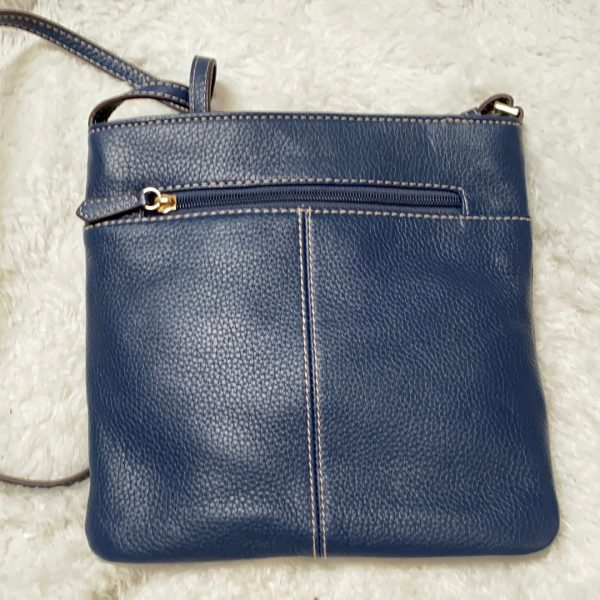 G.I.L.I. Leather Front Pocket Crossbody - Lucca Midnight Blue, Online Hot Sale