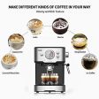 Gevi Espresso Machines 15 Bar with Milk Frother Wand Expresso Coffee Machine for Cappuccino, Latte, Mocha, Machiato, 1.5L Removable Water Tank, Double Temperature Control System, 1100W, Black Cheap