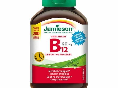 Jamieson Vitamin B12 1200mcg, Timed Release, 200 tablets Online Hot Sale