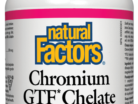 Natural Factors Chromium GTF, Chelated, 500mcg, 90 tablets Online Hot Sale