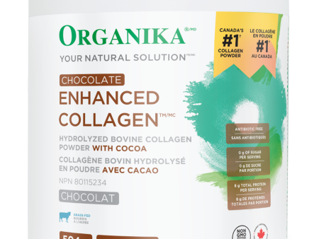 Organika  Enhanced Collagen powder Chocolate 504g Online now