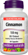 Webber Naturals Cinnamon Extract 150 mg, 60caps Cheap