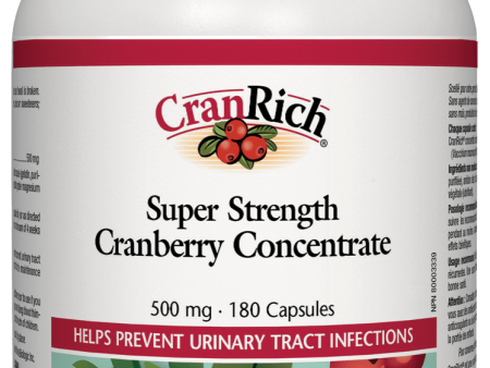 Natural Factors CranRich® Super Strength Cranberry Concentrate, 500 mg, 180 Capsules Online now