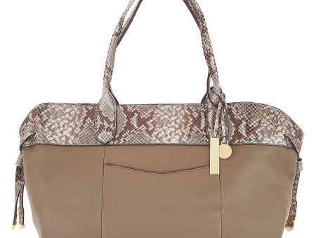 G.I.L.I. Leather Slouchy Shopper, Grey Fashion