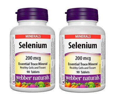 2 x Webber Naturals Selenium 200mcg 90 Tablets Bundle Fashion