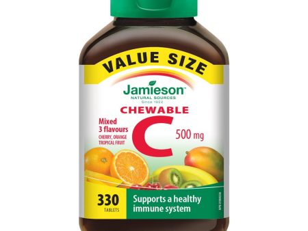 Jamieson Vitamin C 500 mg Chewable Assorted Flavours Value Size 330 tabs For Cheap