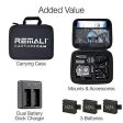 REMALI CaptureCam 4K Ultra HD and 12MP Waterproof Sports Action Camera Kit with Carrying Case, 3 Batteries, Dual Battery Charger, 2” LCD Screen, WiFi, Remote Control, and 21 Mounts and Accessories Online Sale