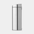 Brabantia Rectangular Touch Bin, 6 Gal   25L, Matte Steel Finger Print Proof Discount