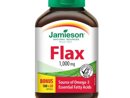 Jamieson Flaxseed Oil, 1,000mg, 180 + 20 BONUS softgels Fashion