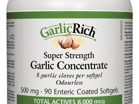 Natural Factors GarlicRich Super Strength Garlic Concentrate 500 mg, 90 softgels Supply