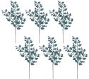 Set of 6 Glittered Sequin Holly Picks by Valerie Blush Fashion