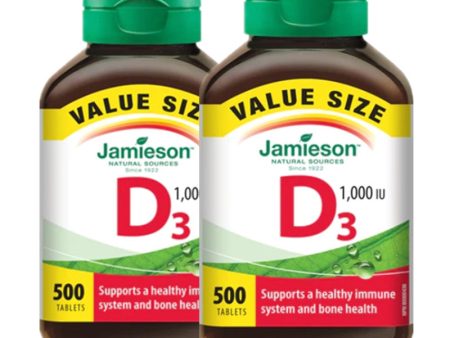 2 x Jamieson Vitamin D3 500 tablets Bundle Hot on Sale