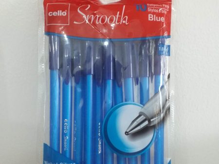 Cello Smooth 10pcs Ballpen 1.0mm Hot on Sale