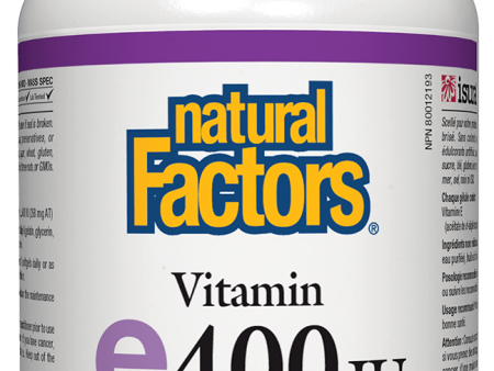 Natural Factors Vitamin E 400 iu d alpha tocopherol Online