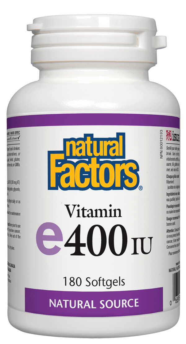 Natural Factors Vitamin E 400 iu d alpha tocopherol Online