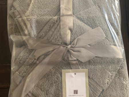 Concierge Collection Zero Twist Plush Cotton 6-Piece Towel Set, Taupe Khaki Hot on Sale