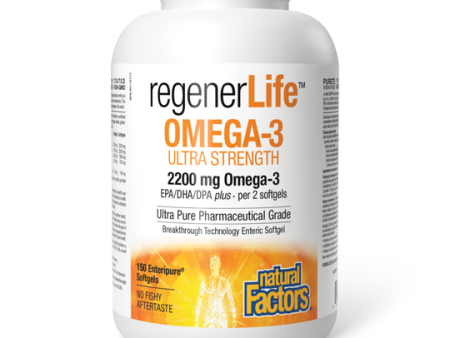 Natural Factors RegenerLife OMEGA-3 2200mg, 150 Enteripure Sofegels Online