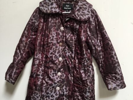 Dennis Basso Printed Water Resistant Quilted Coat X-Small	Wine Leopard Sale